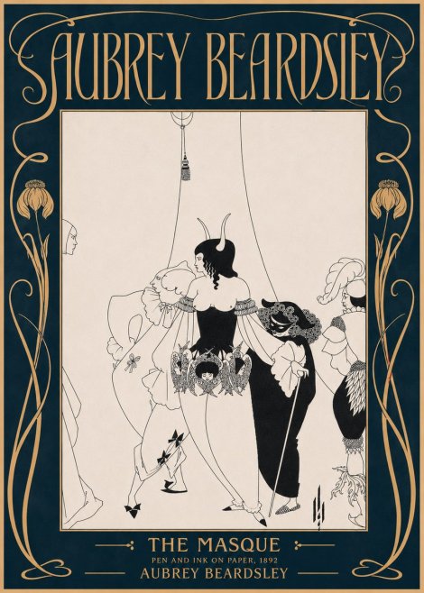 Aubrey Beardsley The Masque No4 - Póster