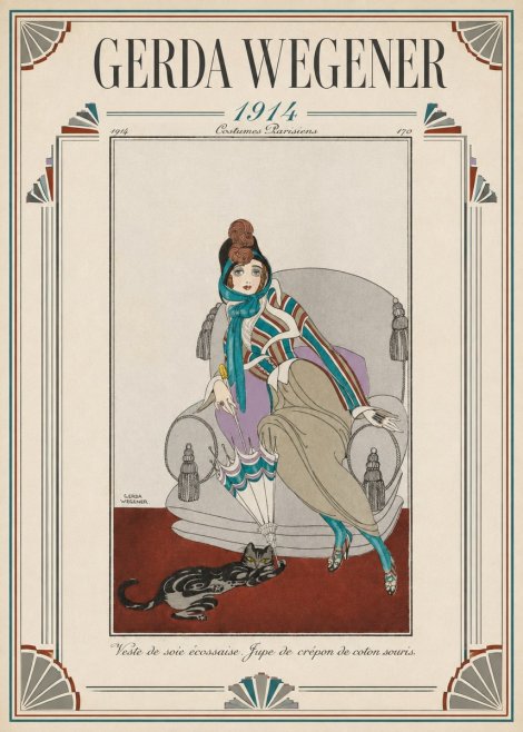Gerda Wegener Veste De Soie Écossaise. Jupe De Crépon De Coton Souris. No1 - Póster