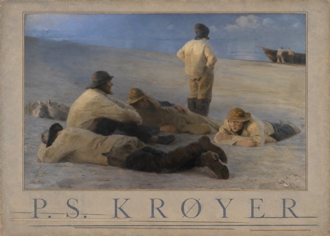 P.S. Krøyer Fishermen on Skagen Beach No4 - Póster