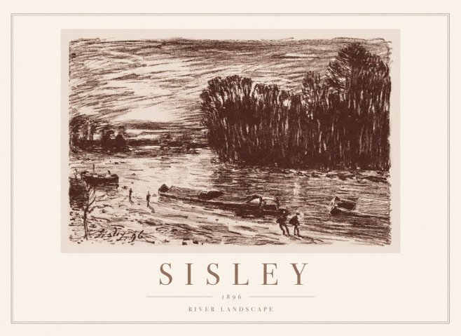 Sisley River Landscape No1 - Póster