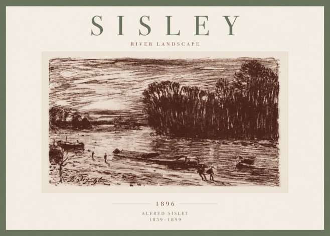 Sisley River Landscape No2 - Póster