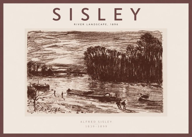 Sisley River Landscape No4 - Póster