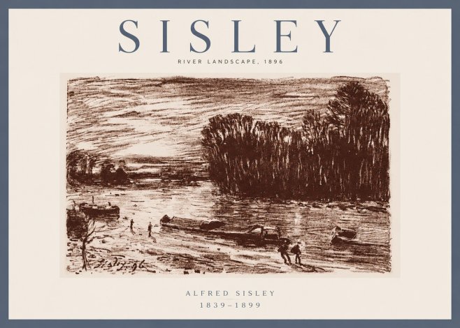 Sisley River Landscape No5 - Póster