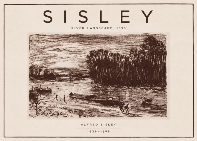 Sisley River Landscape No6 - Póster