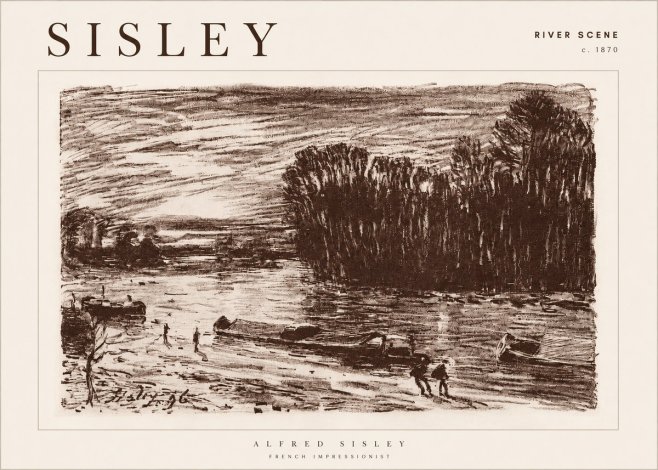Sisley River Scene No4 - Póster