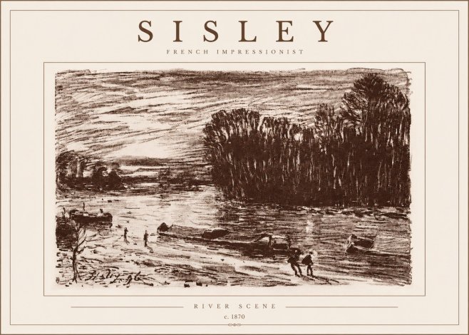 Sisley River Scene No5 - Póster