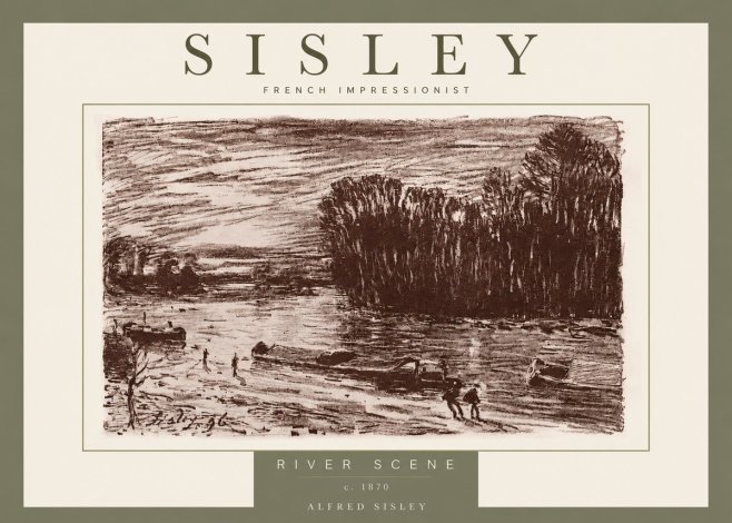 Sisley River Scene No6 - Póster