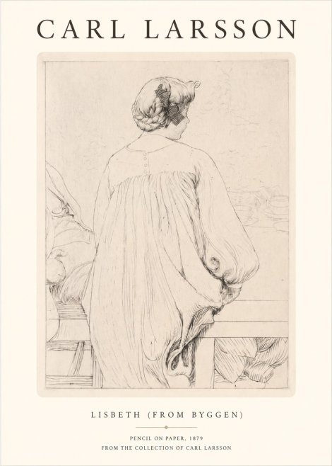 Carl Larsson Lisbeth (from Byggen) No1 - Póster