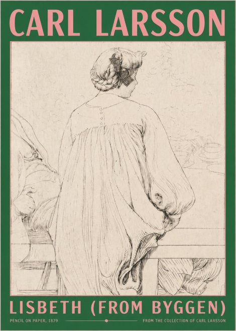 Carl Larsson Lisbeth (from Byggen) No2 - Póster