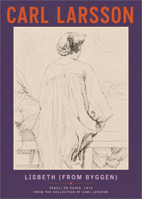 Carl Larsson Lisbeth (from Byggen) No4 - Póster