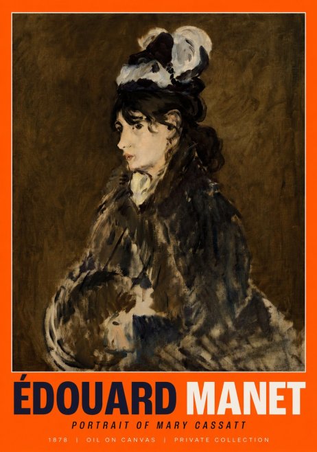 Édouard Manet Young Woman in a Hat V No3 - Póster
