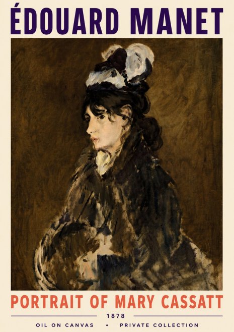 Édouard Manet Young Woman in a Hat V No5 - Póster