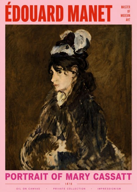 Édouard Manet Young Woman in a Hat V No6 - Póster