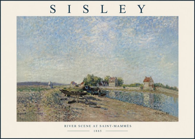 Sisley River Scene at Saint-mammès No6 - Póster