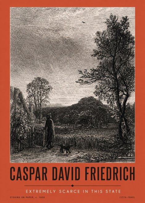 Caspar David Friedrich Extremely Scarce in This State No2 - Póster