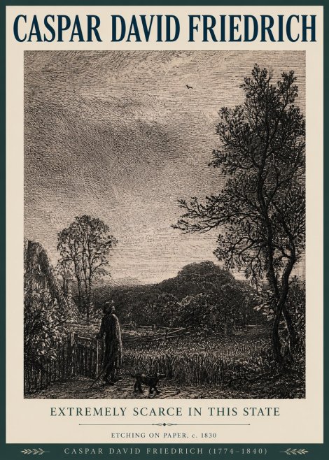 Caspar David Friedrich Extremely Scarce in This State No3 - Póster