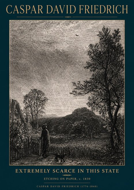 Caspar David Friedrich Extremely Scarce in This State No4 - Póster