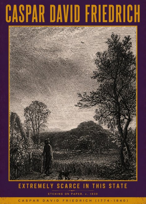 Caspar David Friedrich Extremely Scarce in This State No5 - Póster