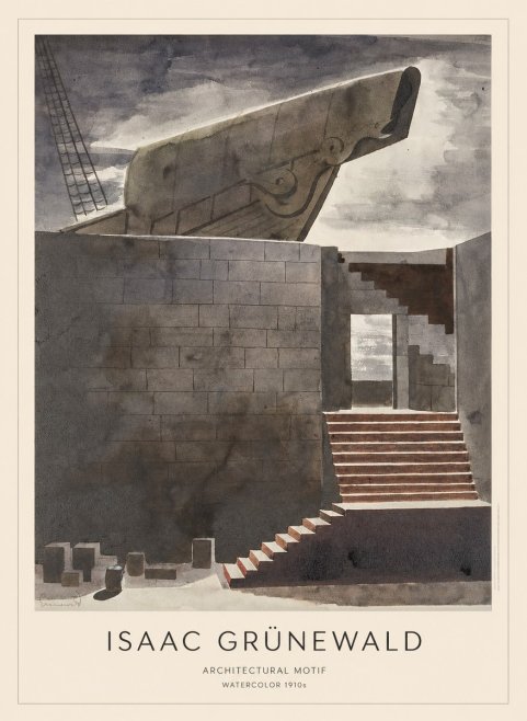 Isaac Grünewald Architectural Motif II No1 - Póster
