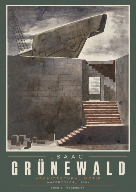 Isaac Grünewald Architectural Motif II No3 - Póster