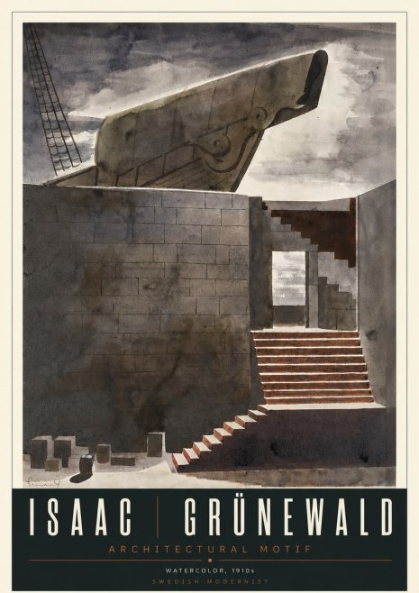 Isaac Grünewald Architectural Motif II No5 - Póster