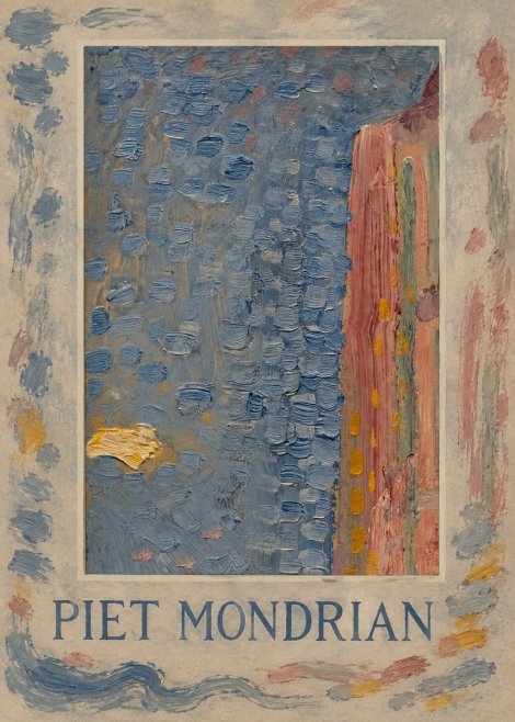 Piet Mondrian Façade in Sunlight No3 - Póster