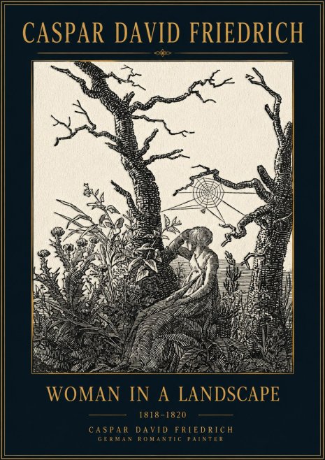 Caspar David Friedrich Woman in a Landscape No4 - Póster