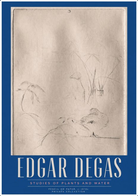 Edgar Degas Studies of Plants and Water No3 - Póster