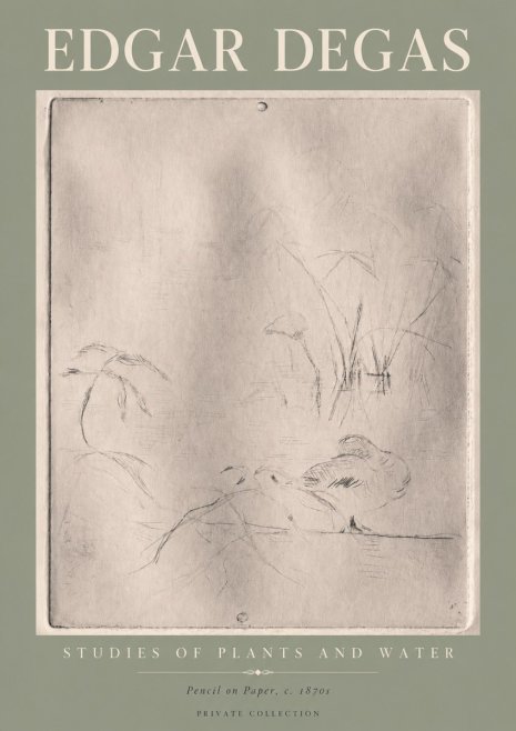 Edgar Degas Studies of Plants and Water No4 - Póster
