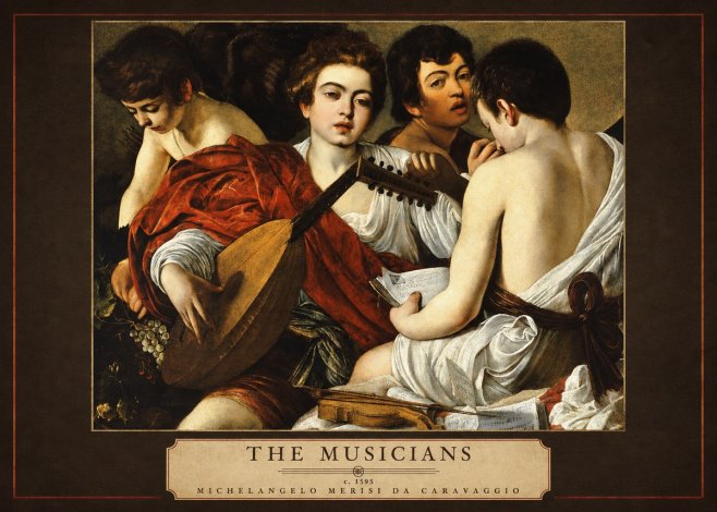 Michelangelo Merisi da Caravaggio The Musicians I No4 - Póster
