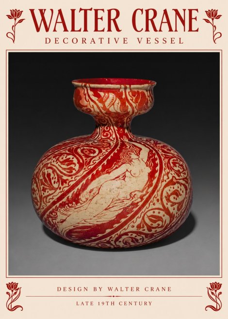 Walter Crane Decorative Vessel No5 - Póster