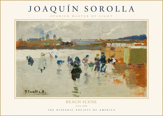 Sorolla Beach Scene No1 - Póster