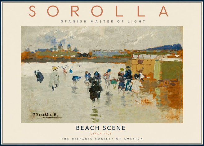 Sorolla Beach Scene No3 - Póster