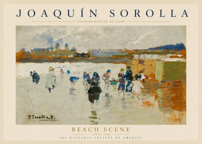 Sorolla Beach Scene No4 - Póster