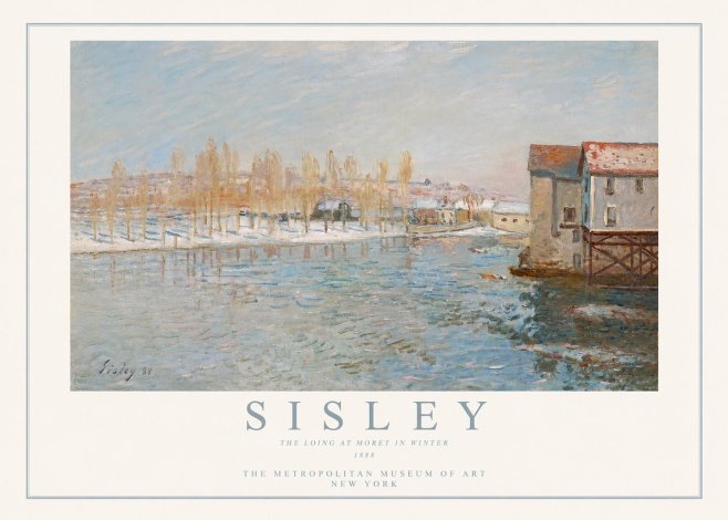 Sisley The Loing at Moret in Winter No3 - Póster