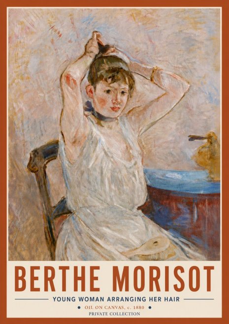 Berthe Morisot Young Woman Arranging Her Hair No4 - Póster