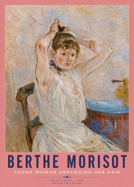 Berthe Morisot Young Woman Arranging Her Hair No5 - Póster