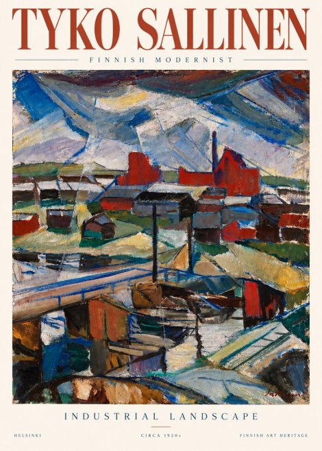Tyko Sallinen Industrial Landscape No3 - Póster