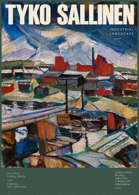 Tyko Sallinen Industrial Landscape No6 - Póster