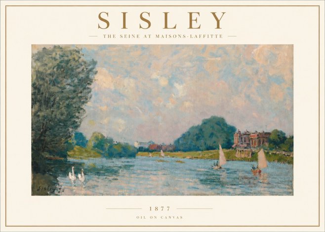 Sisley The River – Afternoon, 1877 No5 - Póster