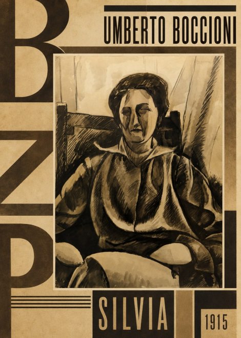 Umberto Boccioni Silvia No5 - Póster