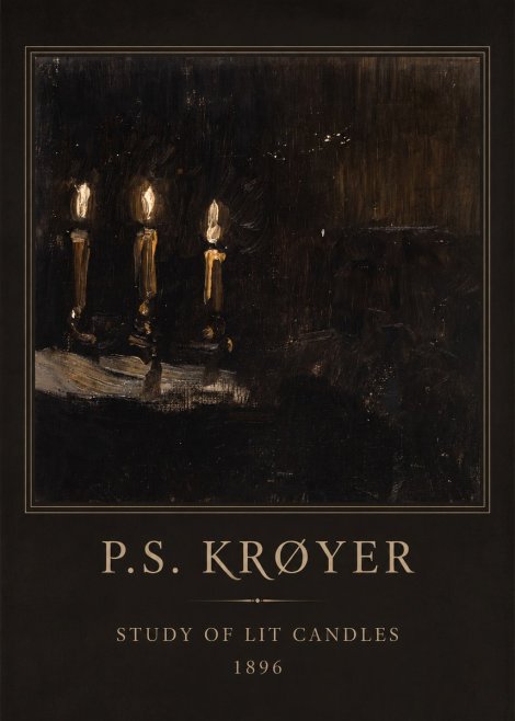 P.S. Krøyer Study of Lit Candles No4 - Póster