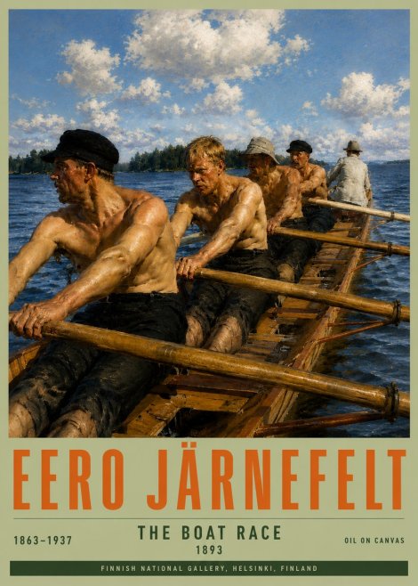 Eero Järnefelt The Boat Race No4 - Póster