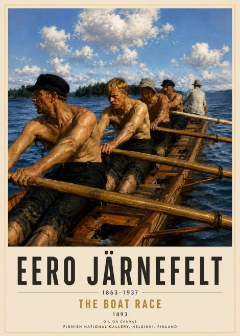 Eero Järnefelt The Boat Race No5 - Póster