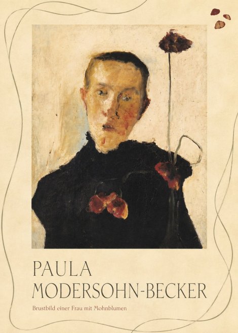 Paula Modersohn-Becker Brustbild Einer Frau Mit Mohnblumen No3 - Póster