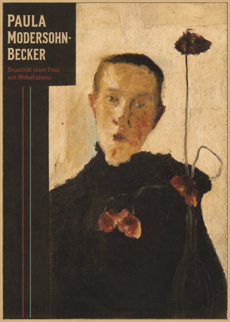 Paula Modersohn-Becker Brustbild Einer Frau Mit Mohnblumen No4 - Póster