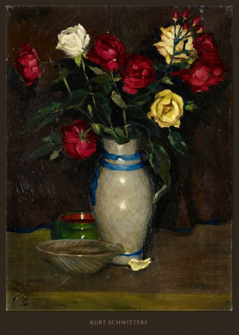 Kurt Schwitters Still Life with Roses No6 - Póster