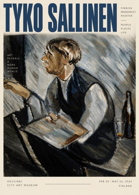 Tyko Sallinen The Artist at Work No5 - Póster