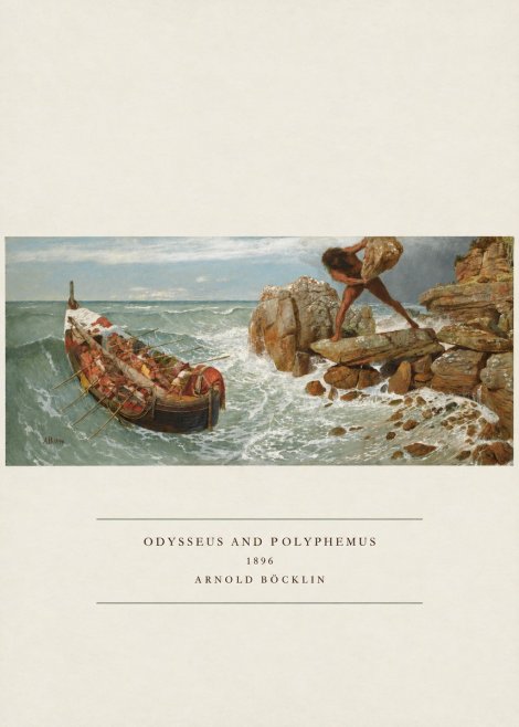 Arnold Böcklin Odysseus and Polyphemus No2 - Póster
