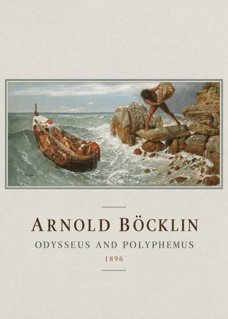 Arnold Böcklin Odysseus and Polyphemus No4 - Póster